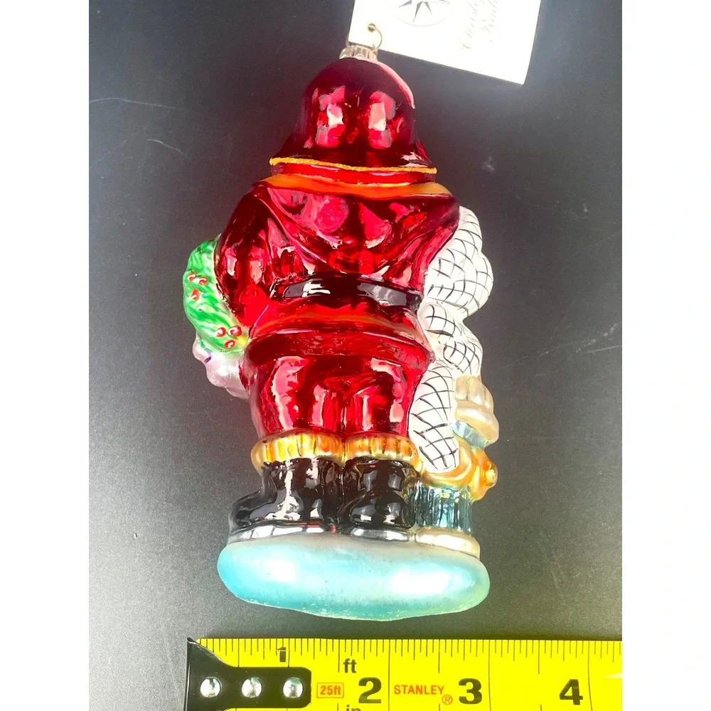 Christopher Radko Red Hot Santa Fireman Glass Ornament 00-052-0 Box & Tag